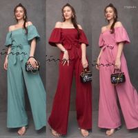 17920 Jumpsuit ขายาว + สายผูกเอว