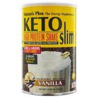 ??Nature’s Plus?? Keto Whey High Protein Shake Slim Vanilla เชคสลิม เวย์โปรตีน คีโต วนิลา โดยเฉพาะ สินค้านำเข้า