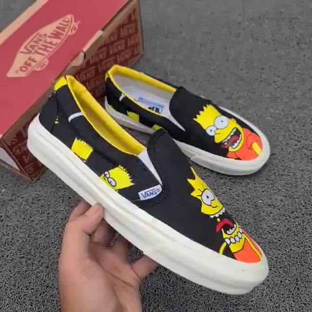 SEPATU SLIP ON KARAKTER VAULT OG SIMPSONS HITAM PUTIH | Lazada Indonesia