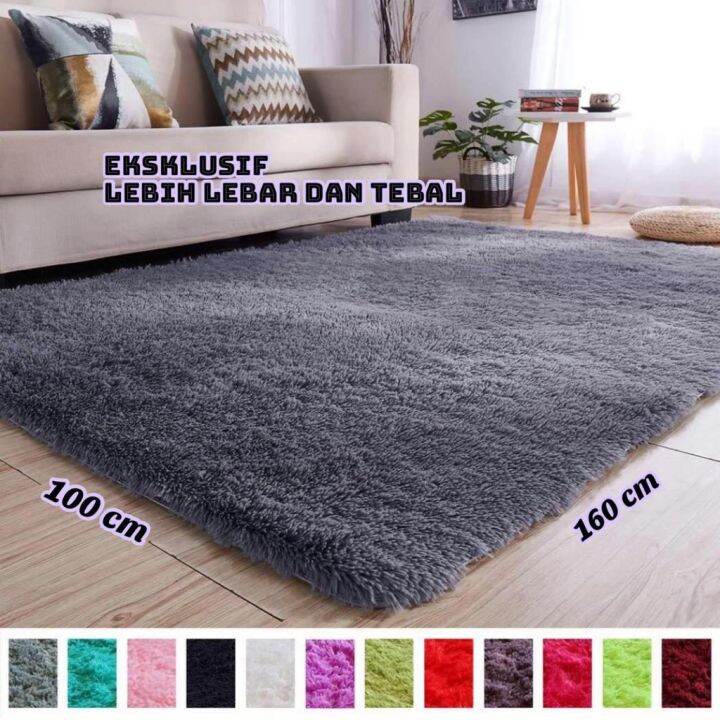 karpet bulu rasfur kasur ukuran 160 cm x 100 cm tebal 5.5cm | Lazada ...