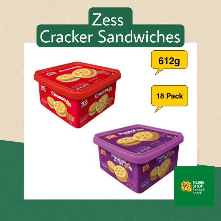 Zess Cracker Sandwiches Peanut Butter Cheese ซีซส์ แครกเกอร์ สอดไส้ครีม