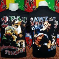 เสื้อวง 2PAC วงร็อค ไม่มีตะเข็บข้าง ป้ายUS  เสื้อวินเทจ เสื้อทัวร์ วงดนตรีร็อคต่างประเทศ