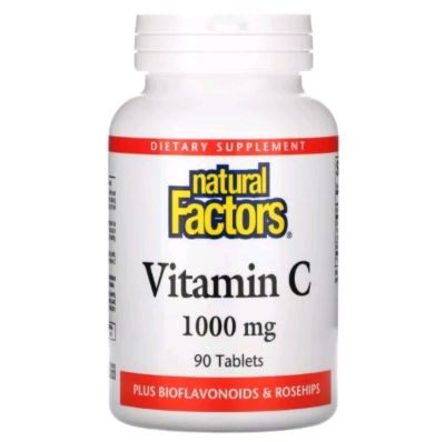 Vitamin C 1000 mg Plus Bioflavonoids & Rosehips, 1000 mg, 90/180 Tablets