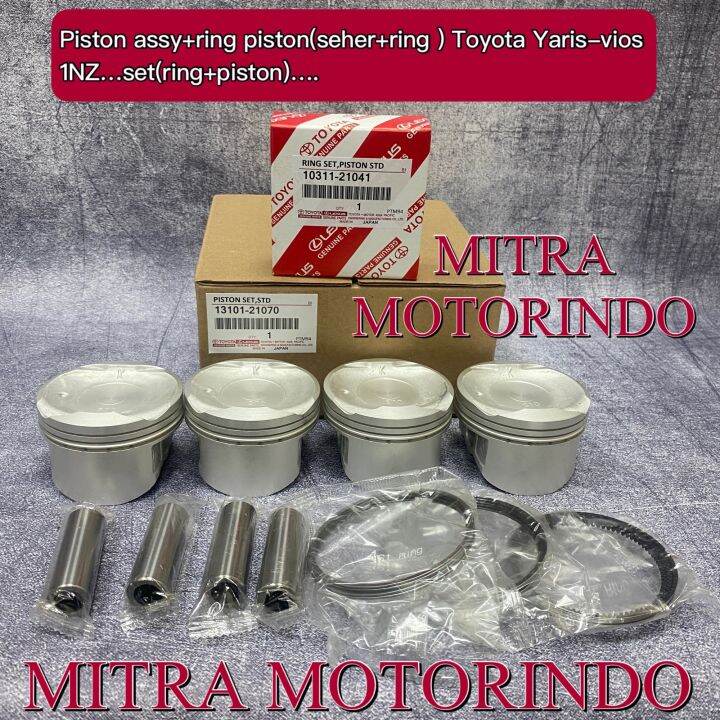 Piston assy set ring piston toyota yaris-vios 1NZ made in japan ...