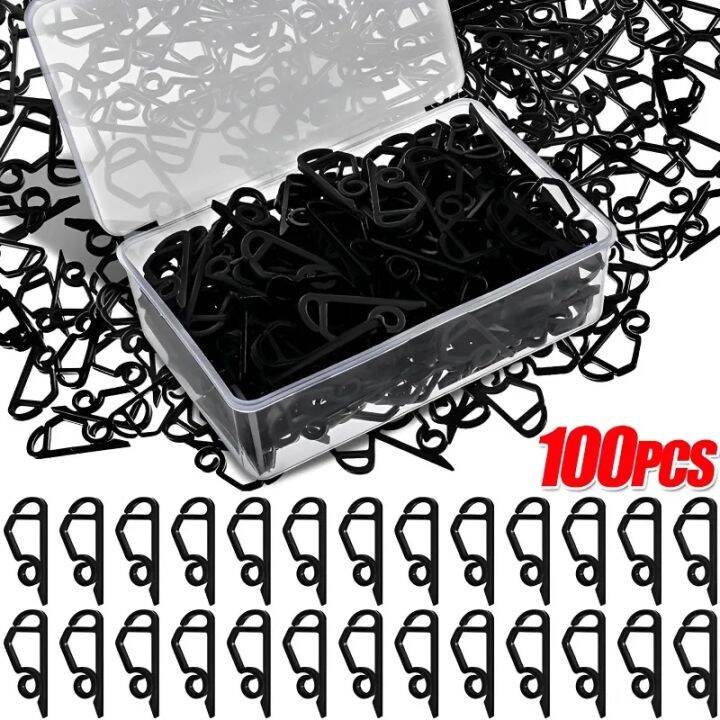 100PCS Plastic Hook Gutter Heavy Duty Clips Christmas Light Wire Clamp