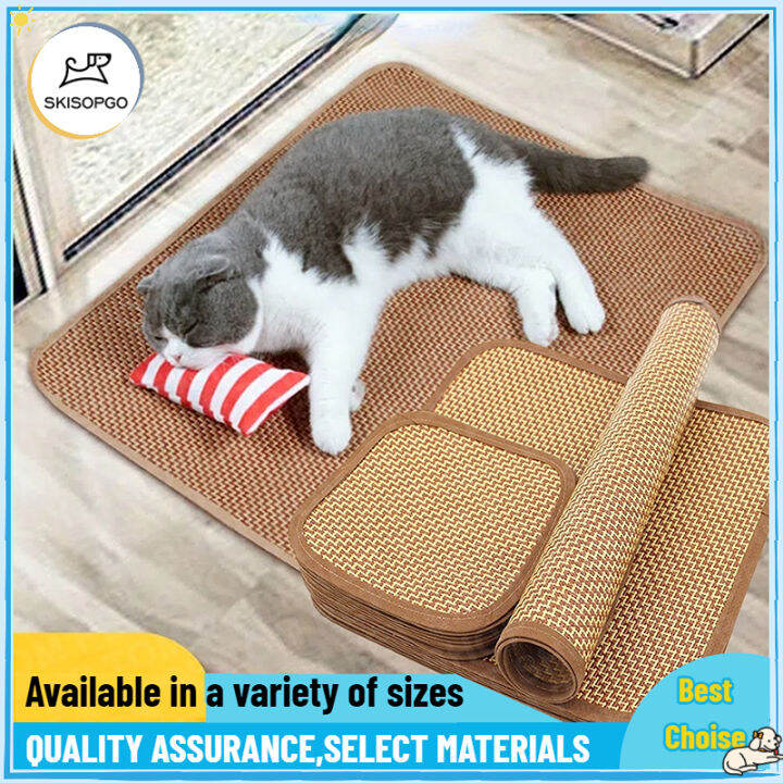 SKISOPGO Summer Bamboo Rattan Mattress Pet Folding Cooling Pad Small ...