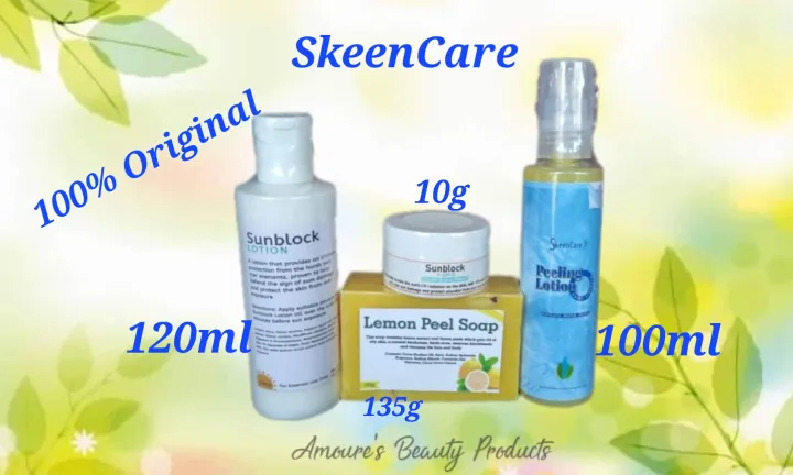 Sunblock Lotion Spf70120ml/Peeling Lotion 100ml/ Lemon Peel Soap 135 ...