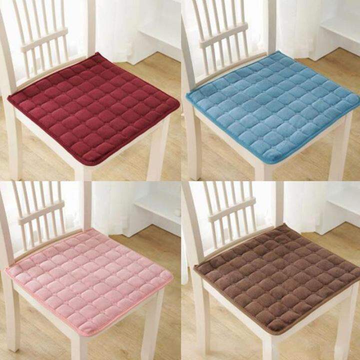Dirtresistant Chair Cushion Velvet Square Home Dining Comfort Seat