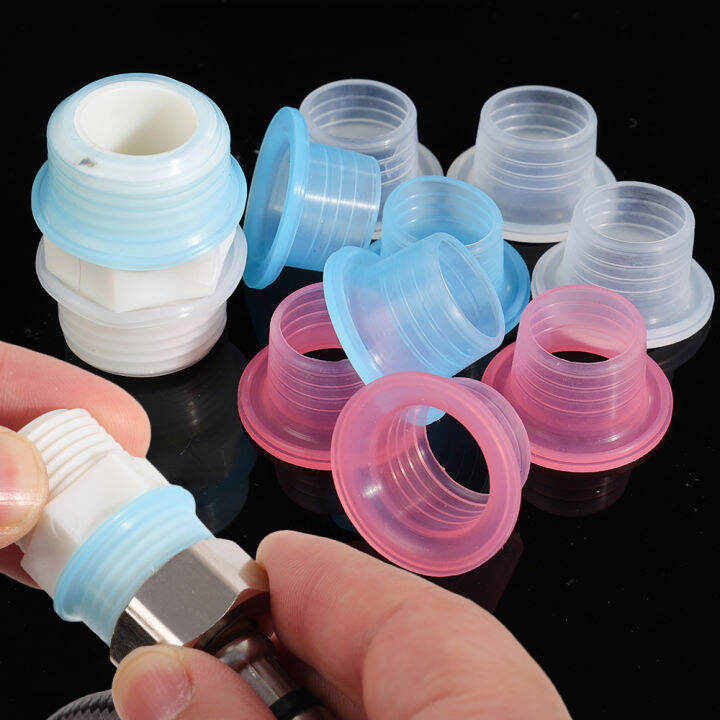 10/30Pcs Faucet Leakproof Sealing Gasket with Threaded Rubber Pipe