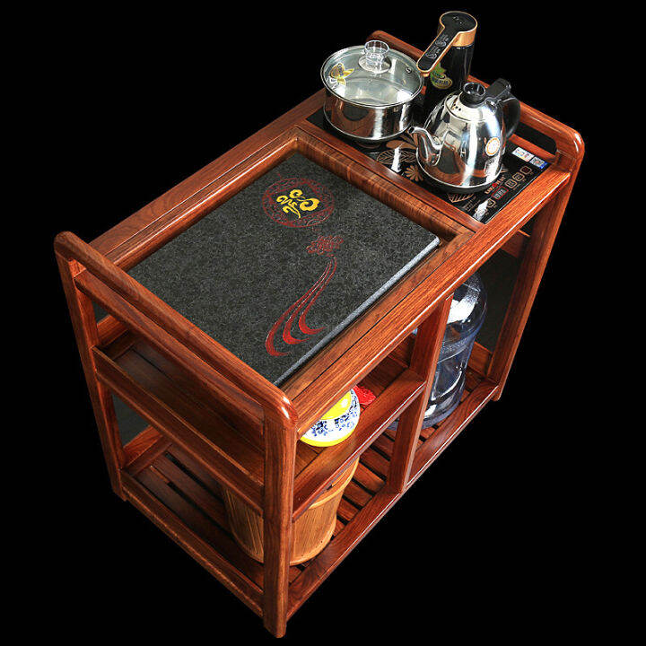Portable Tea Table Small Tea Cart Tea Table Solid Wood Tea Table Kung