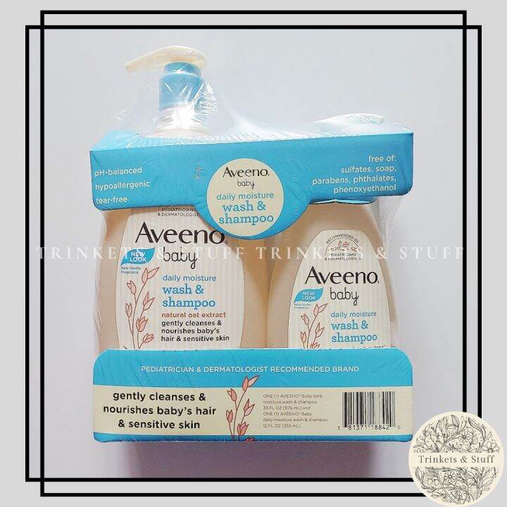 Aveeno Baby Daily Moisture Wash & Shampoo with Natural Oat Extract for