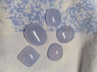 คาลซิโดนี | Chalcedony ? สีฟ้า หินเจียร ใช้ทำจี้ หรือหัวแหวน #1-#5