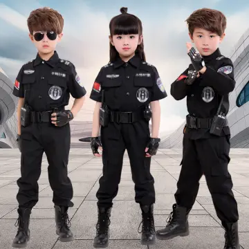 Kids Military Uniform for Training Suit Boy Girl Special Force