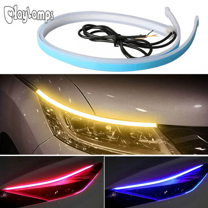 LED DRL Car Daytime Running Light Flexible Waterproof Strip Auto