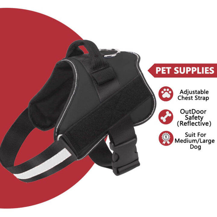 LBACK Pet Dog Chest Harness Vest Anti Pull Velcro Harness Vest Collar