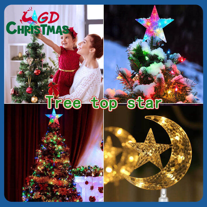 Christmas Tree Star Topper Lights 16/22cm Decorations for Christmas