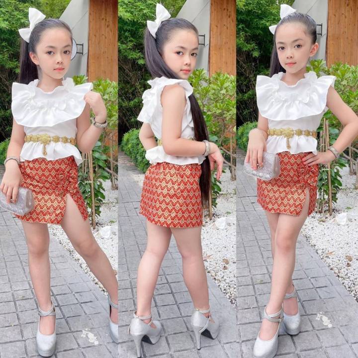 ชุดไทยประยุกต์เด็ก-ชุดไทยอนุบาล-ชุดไทยเด็กใส่งานบวช-ชุดไทยเด็กใส่งานแต่ง