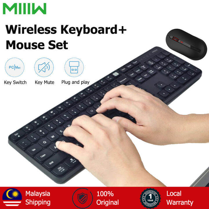 Xiaomi MIIIW Wireless Keyboard Mouse Set Combo Silent Key Mouse 2.4GHz