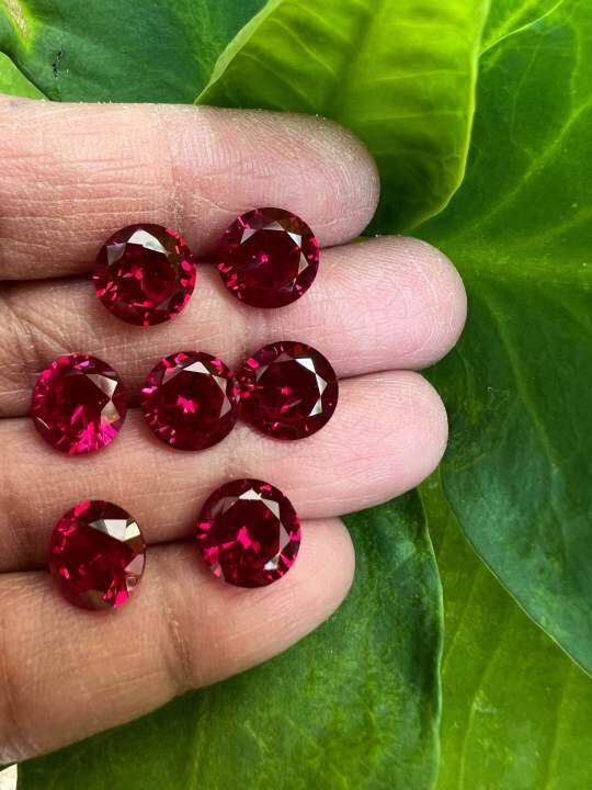 red-created-ruby-brilliant-color-corundum-round-5-50mm-6-pcs