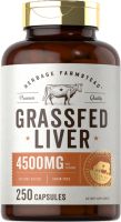 Carlyle Nutritionals Grass Fed Beef Liver 4500mg | 250 Capsules