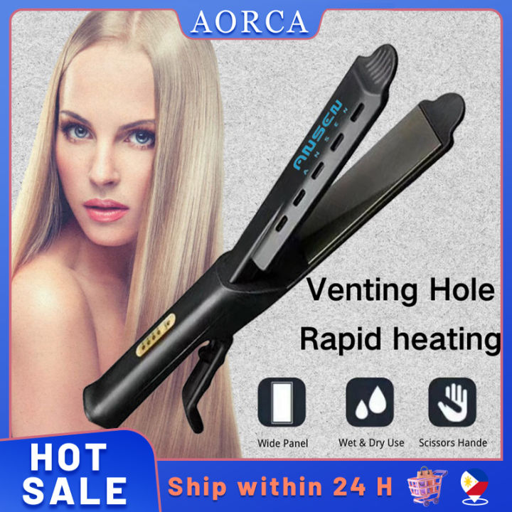 Ceramic tourmaline ionic flat on sale iron hair straightener