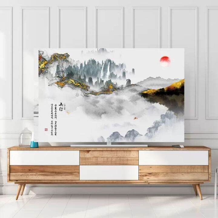 LCD TV dust cover Dust proof towel Chinese ink landscape painting