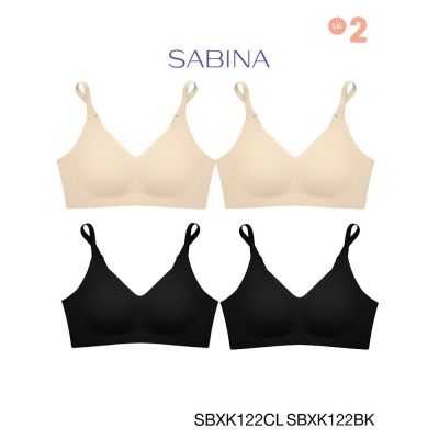 Sabina เสื้อชั้นใน รุ่น Soft Collection รหัส SBXK122 สีเนื้ออ่อน และสีดำ