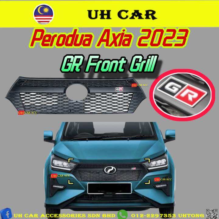 (GR) Perodua Axia 2023 GR Honeycomb Front Bumper Grill Grille | Lazada