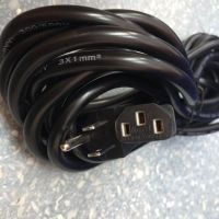 สายไฟ AC(ห้วงอ)  POWER CABLE Male Female ขนาด 3x1mm สายใหญ่ 1.8 เมตร