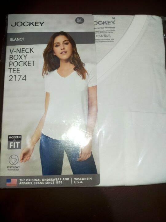 Jockey Vneck Boxy Pocket Tee Lazada PH