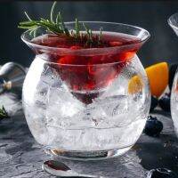 cocktail glass set2pc. - แก้วคอกเท็ล เซต2ชิ้น (ทรงกรวย+แก้วทรงโค้งใส่น้ำแข็ง) 10 cm.
