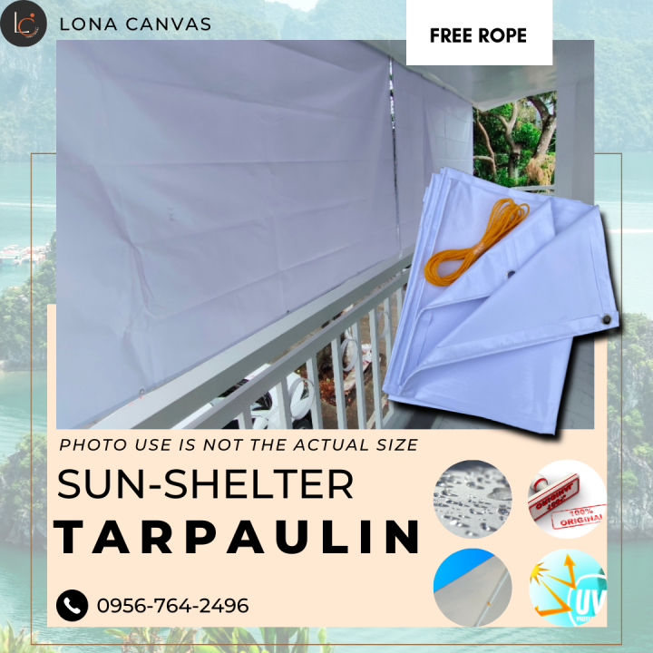 5x8ft HIGH QUALITY WHITE TARPAULIN "FOR TEMPORARY USE ONLY" 100