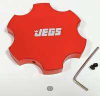 ฝาครอบหม้อน้ำ สีน้ำแดงใส่ได้ทุกรุ่น งาน JEGS วัสดุอลูมิเนียมหนา8มิล