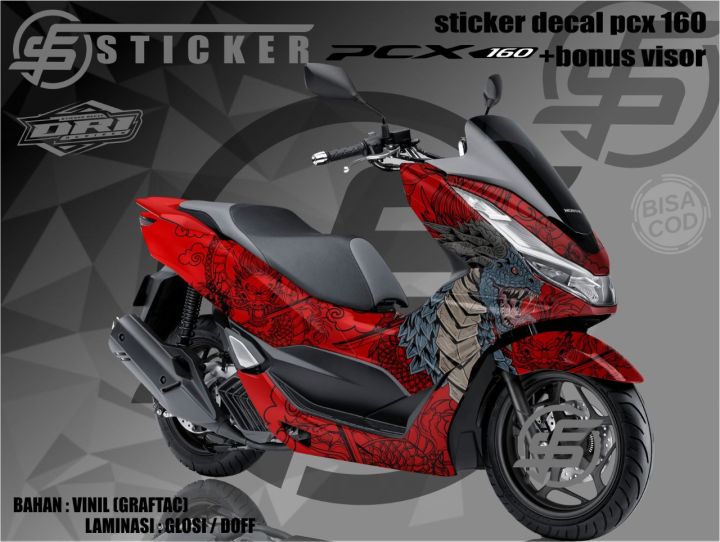 Sticker Decal Full Body Honda Pcx 160 Striping Variasi Decal Pcx