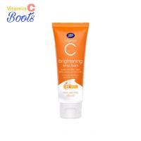 BOOTS VITAMIN C Whip Foam บู๊ทส์ วิตามิน ซี ไบร์ทเทนนิ่ง คลีนซิ่ง โฟม 100 มล วิปโฟมฟองนุ่ม ทำความสะอาดผิวหน้าจาก Boots