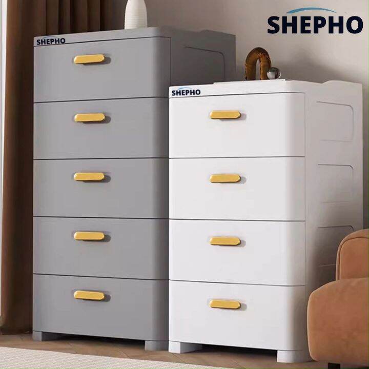 SHEPHO 【Manila Spot】Drawer durabox Plastic Thickened wardrobe