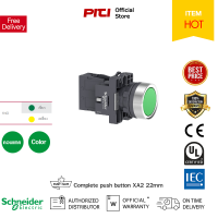 Schneider XA2 Complete Push Button สวิตซ์ปุ่่มกดหัวเรียบ-กดค้าง สวิตซ์ปุ่มกด ø 22 มม. แบบพลาสติก