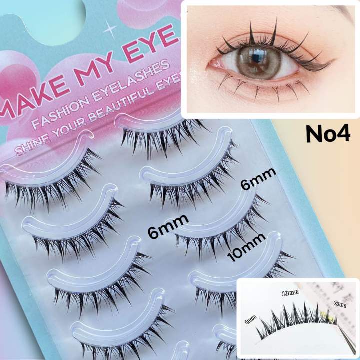 ขนตาปลอม-eyelashes-no4-ขนตาปลอมแกนใส-ขนตาปลอมติดเอง-ขนตาปลอมเกาหลี-ขนตาปลอมธรรมชาติ-eyelash-ขนตา