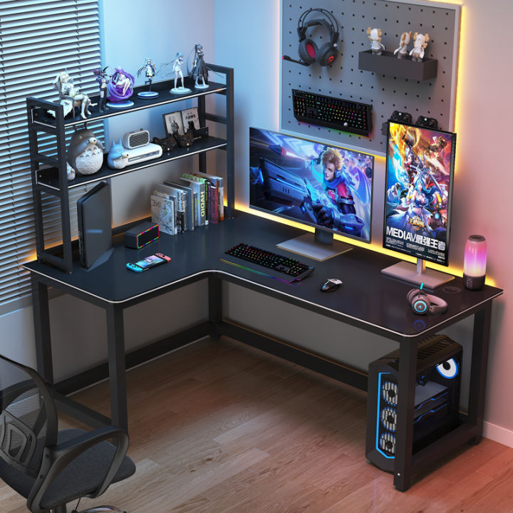 Carbon Fiber Corner E-Sports Desk Men's Double-Person Computer Desk ...