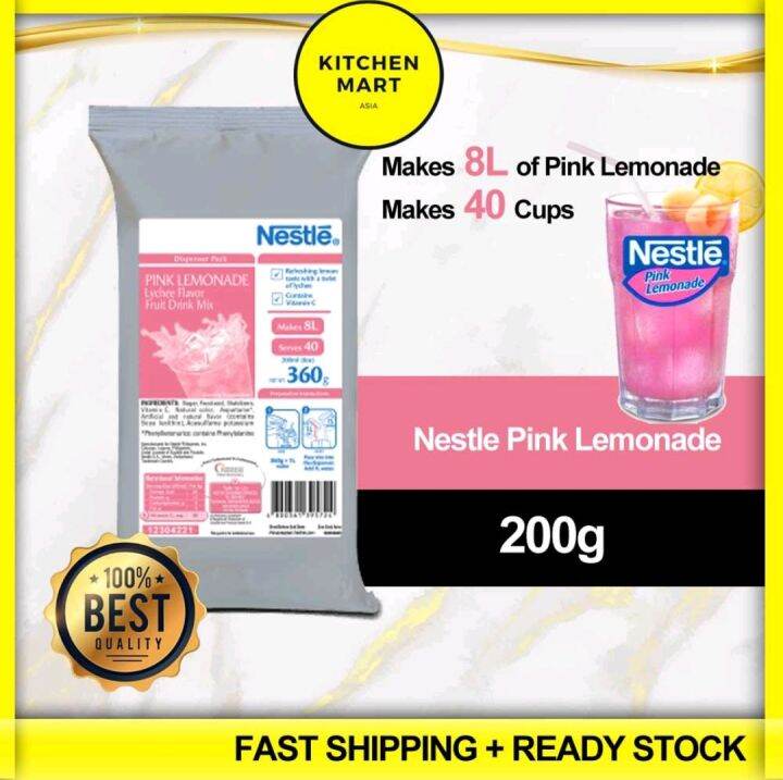 Nestle Pink Lemonade Lychee 200g Brand New Gred Restoran Top Quality 40