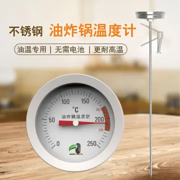 1pc Stainless Steel Fryer Kitchen Thermometer Oil Temperature Meter Oil  Temperature Meter Candy Thermometer