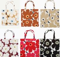 Wethequeenn กระเป๋าสะพาย ถุงผ้า Marimekko ลายดอก ดำ แดง สีฮิต อื่นๆ ของแท้ 100%