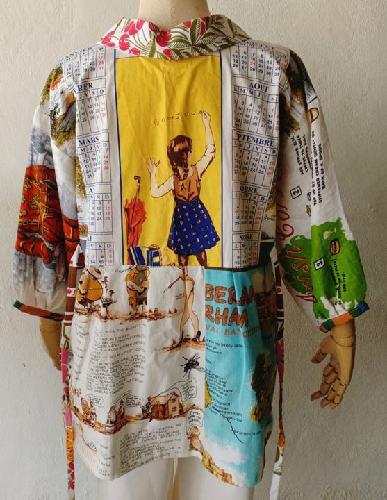 sandee-collection-เสื้อวินเทจ-รีเมค-ผ้าปฏิทินโบราณ