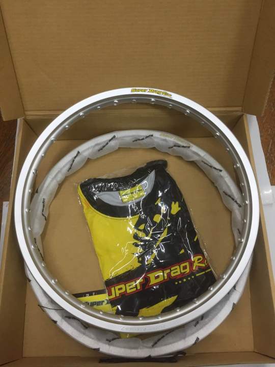 วงล้อ-super-drag-rim-รุ่นstreet-1-2ขอบ17-2วง-ขอบเรียบ-สีเงิน-did-sd1217si