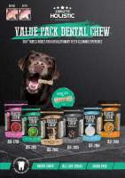 (18ชิ้น) Absolute Holistic Dental Chew ลดคราบหินปูน ขนมสุนัข ห่อใหญ่ 160g.