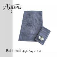 [สีเทาอ่อน/Light Grey] ผ้าเช็ดเท้า คอตตอน 100% ผ้าเช็ดเท้าโรงแรม สปา ฟิตเนส  Bath Mat Cotton 100% Hotel Towel