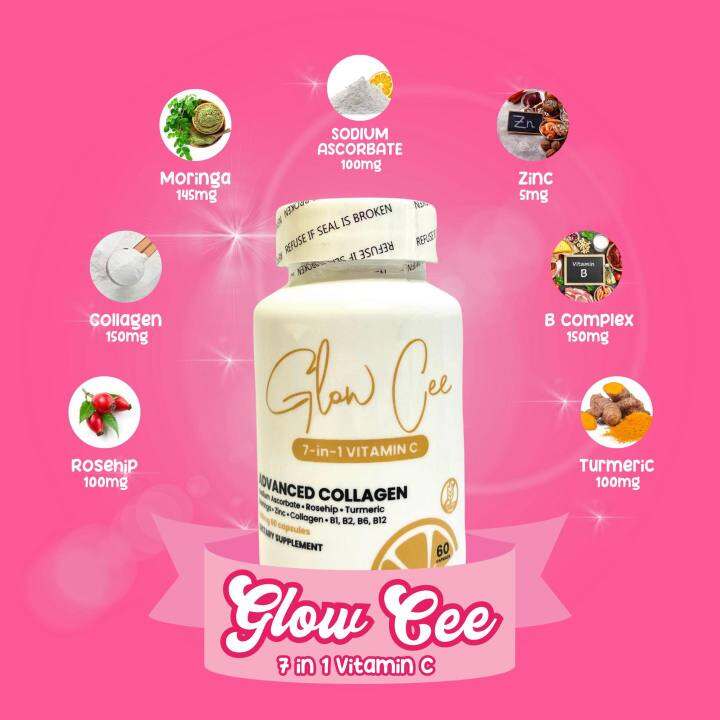 GlowCee 7in1 Vitamin C with Collagen Zinc NEW PACKAGING and GlowWhite