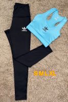 set 2ชิ้นผู้หญิง ชุดออกกำลังกาย ชุดสปอร์ตบา bra กางเกงเล็กกิ้ง Legging