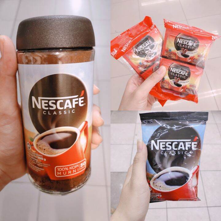 Nescafe Classic Botol 100gr Bag 50gr sachet Lazada Indonesia