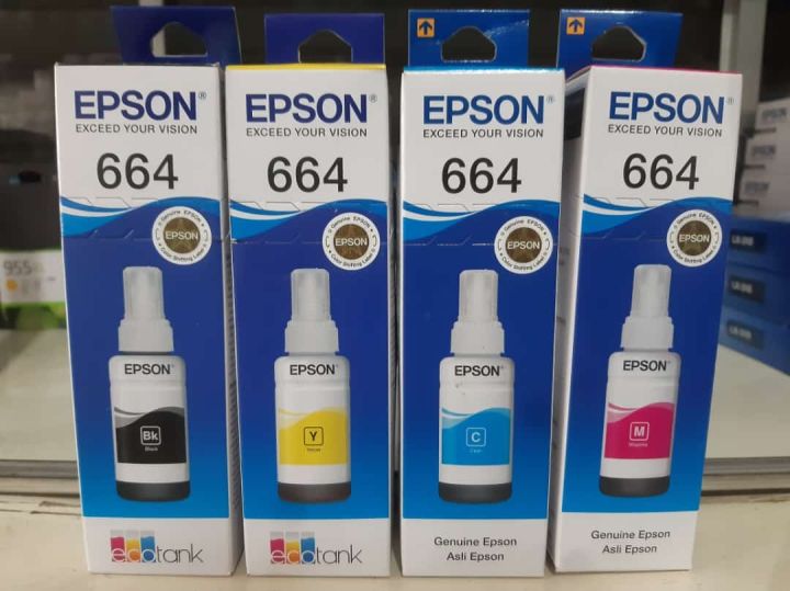 1set Tinta Epson 664 Untuk Printer Tipe L100 L110 L111 L120 L130 L132 Lazada Indonesia 1871